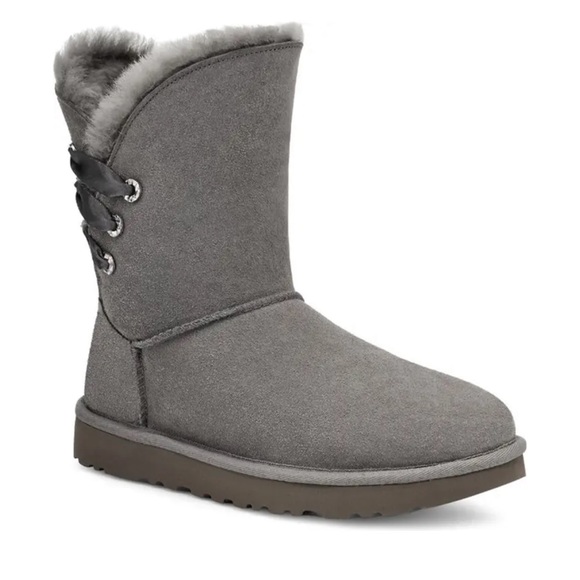 UGG Constantine Satin Ribbon Boot Charcoal - Picture 2 of 2